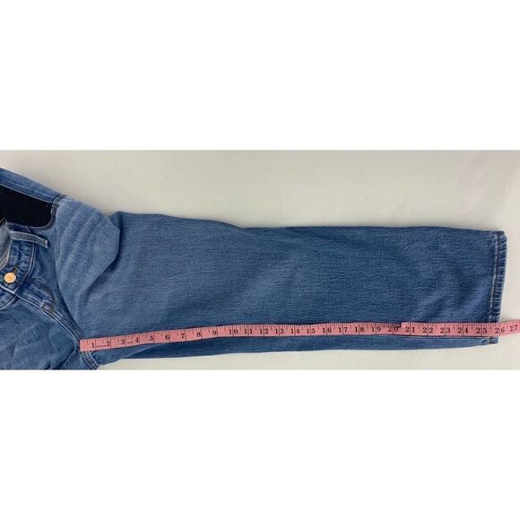 Isabel Maternity Jeans Cropped Straight Blue Denim - Size 0 - Picture 6 of 9
